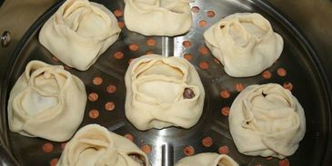 манты в мантоварке