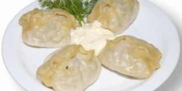 манты в скороварке