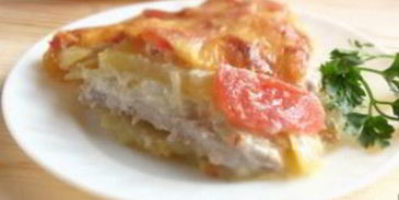 картофель с мясом по-французски