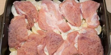 мясо по-французски классически в духовке с картошкой