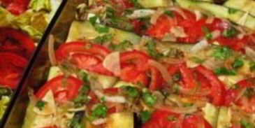 мясо по-французски с баклажанами