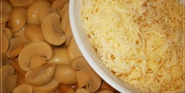 мясо по-французски с шампиньонами