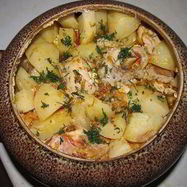 Рецепт Мяса по-французски в горшочках