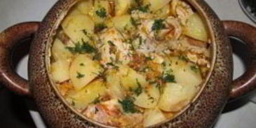 мясо по-французски в горшочках