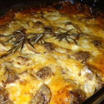 Свинина по-французски с грибами