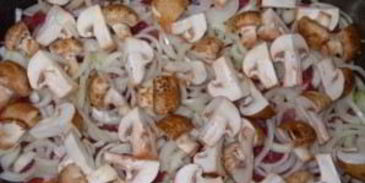 свинина по-французски с грибами