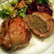 Рецепт Говядины в беконе, фаршированная паштетом