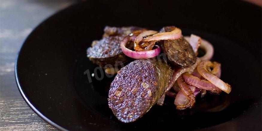 Рецепт кровяной колбасы жареной на сковороде