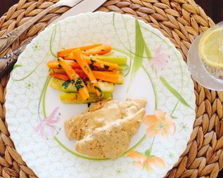 Куриная грудка в сливочном соусе