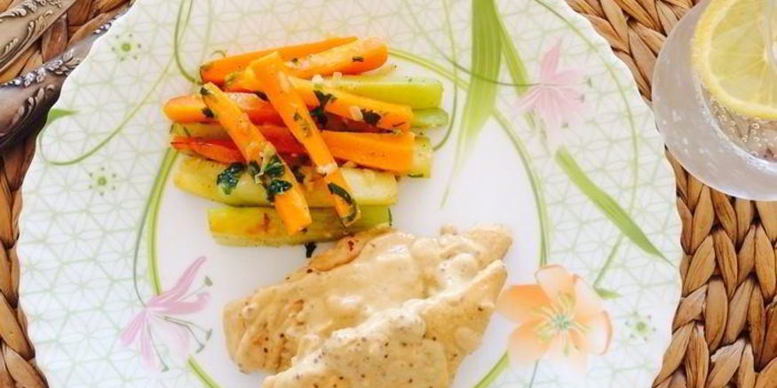 Рецепт куриной грудки в сливочном соусе