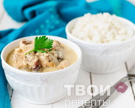 Курица с грибами в мультиварке