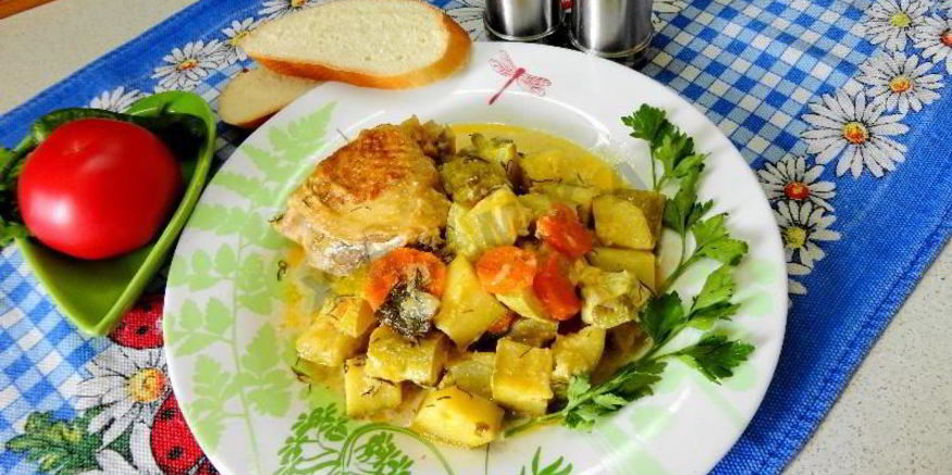 Рецепт курицы с кабачками в мультиварке