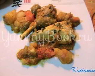 Курица с лимонным вкусом и оливками