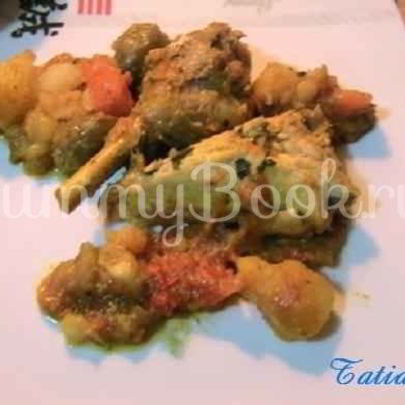 Курица с лимонным вкусом и оливками