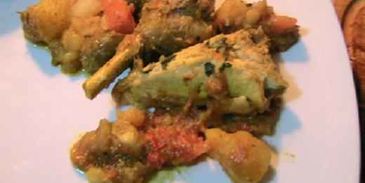 курица с лимонным вкусом и оливками