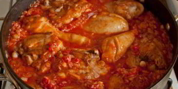 курица с рисом в томате