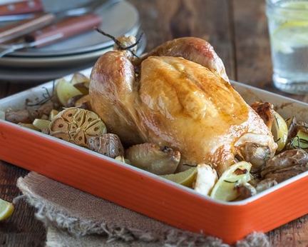 Курица в духовке с картошкой