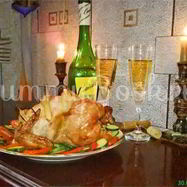 Рецепт Курицы запеченной, фаршированной рисом