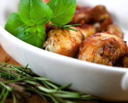 Куропатки на гриле в малиново-мятном маринаде