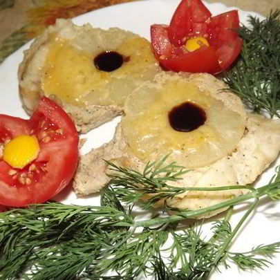 Мясо с ананасами в мультиварке