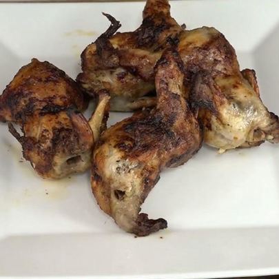 Перепела на вертеле в медовом маринаде