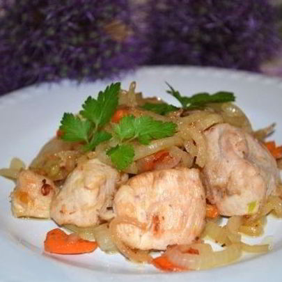 Поджарка из куриного филе