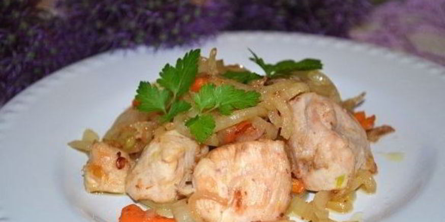 Рецепт поджарки из куриного филе