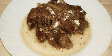 сердце тушеное говяжье