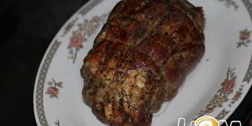 свинина фаршированная курицей и вялеными томатами