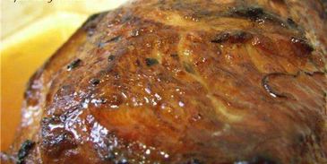 свинина с фруктами и конфитюром из киви