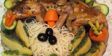 тушеные куриные крылышки летняя фантазия