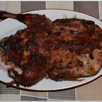 Утка, фаршированная свининой и клюквой