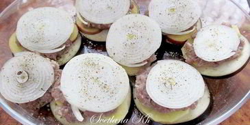 баклажаны с мясом и овощами