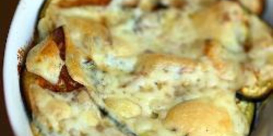 Рецепт баклажанов запеченных с чесноком и сыром