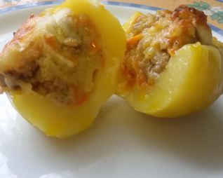 Фаршированный картофель с мясом