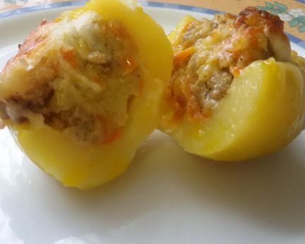 Фаршированный картофель с мясом