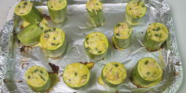 фаршированные кабачки с курицей и сыром