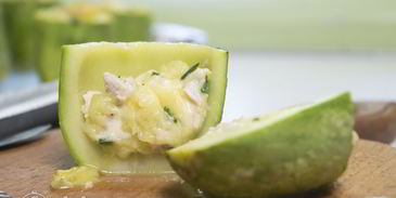 фаршированные кабачки с курицей и сыром