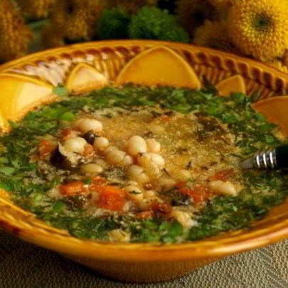 Фасоль со щавелем