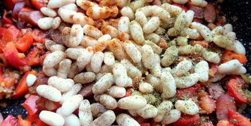 фасоль в чесночно-имбирном соусе