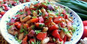 фасоль в чесночно-имбирном соусе