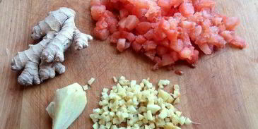 фасоль в чесночно-имбирном соусе