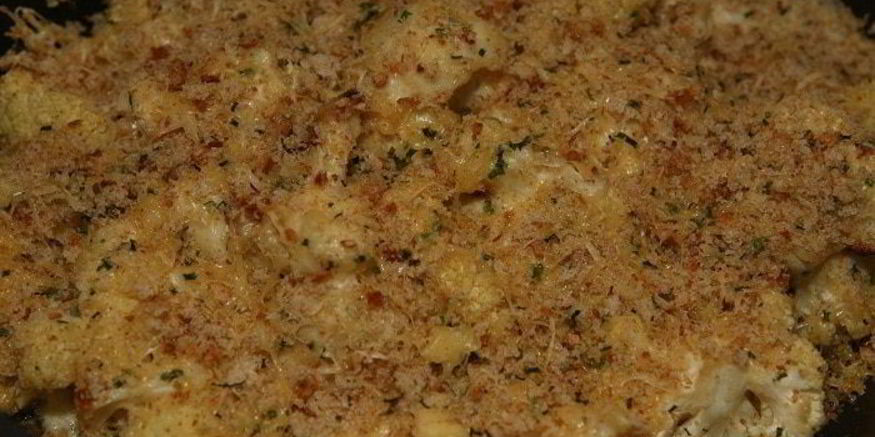 Рецепт гратен из цветной капусты с сыром и шнитт-луком