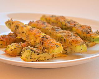 Кабачки в сырной панировке