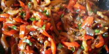 кади-ча — жаренные баклажаны с овощами