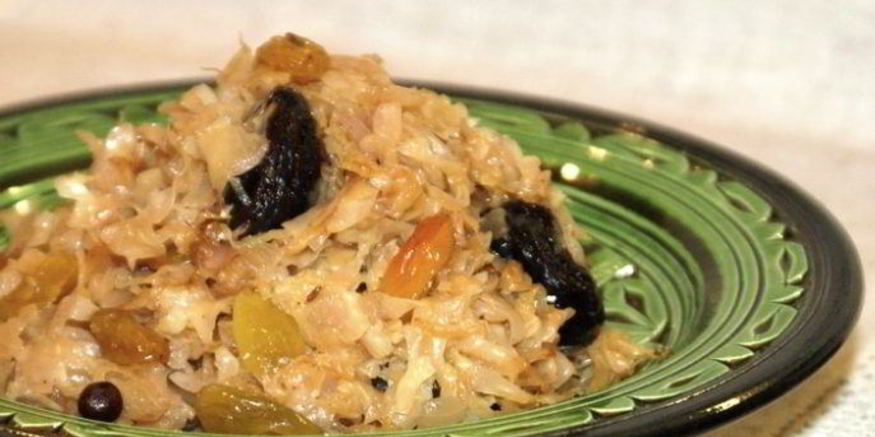 Рецепт капусты с сухофруктами