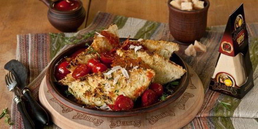 Рецепт капусты, запеченной под сырной корочкой