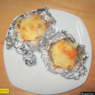 Рецепт Картошки запеченной в сметане в фольге в духовке