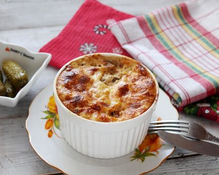 Мусака с фаршем и картофелем