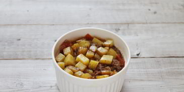 мусака с фаршем и картофелем